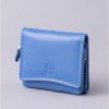 Lakeland Leather Small Leather Flapover Purse In Blue | Purses & Card Holders