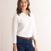 Lakeland Leather Lucinda Nehru Top In White | Tops