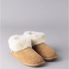 Lakeland Leather Ladies' Sheepskin Bootie Slippers In Tan | Slippers & Moccasins