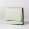 Lakeland Leather Small Leather Flapover Purse In Sage Green | Purses & Card Holders