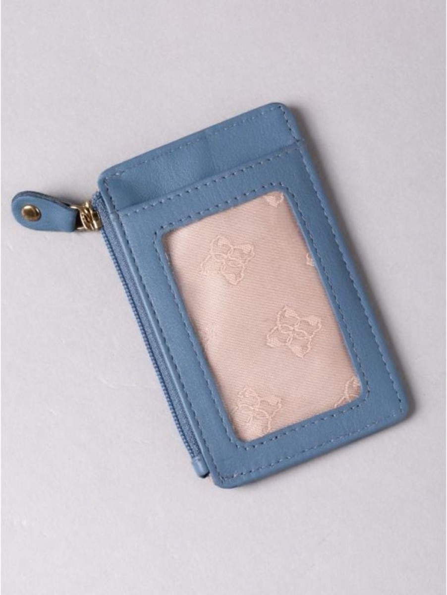 Lakeland Leather Lakeland Leather Keyring Card Holder In Denim Blue | Purses & Card Holders
