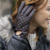 Lakeland Leather Tarn Leather Quilted Gloves In Berry | Gloves